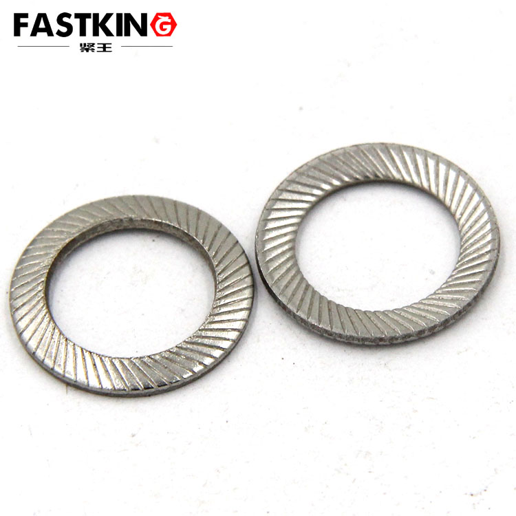 Double side knurl lock washer belleville